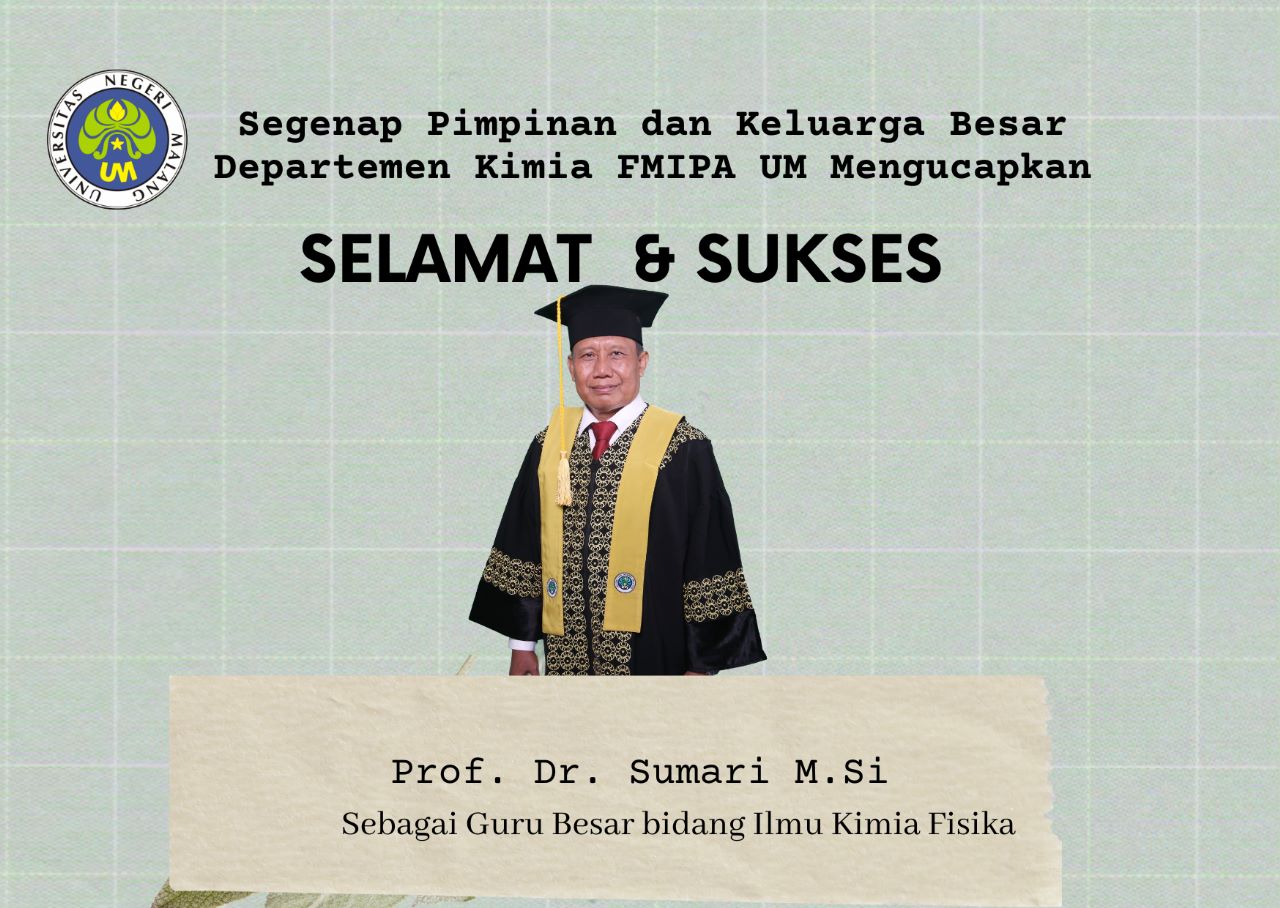 Inovasi Biofuel: Prof. Dr. Sumari, M.Si. Ungkap Pengembangan Katalis Efektif pada Acara Pengukuhan Guru Besar FMIPA UM