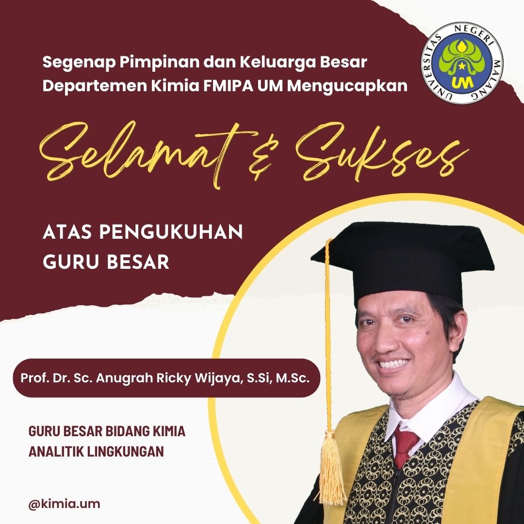 Prof. Dr. Sc. Anugrah Ricky Wijaya, M.Sc.: Perkembangan Analisis Logam dan Rasio Isotop Stabil pada Media Lingkungan dan Kelautan