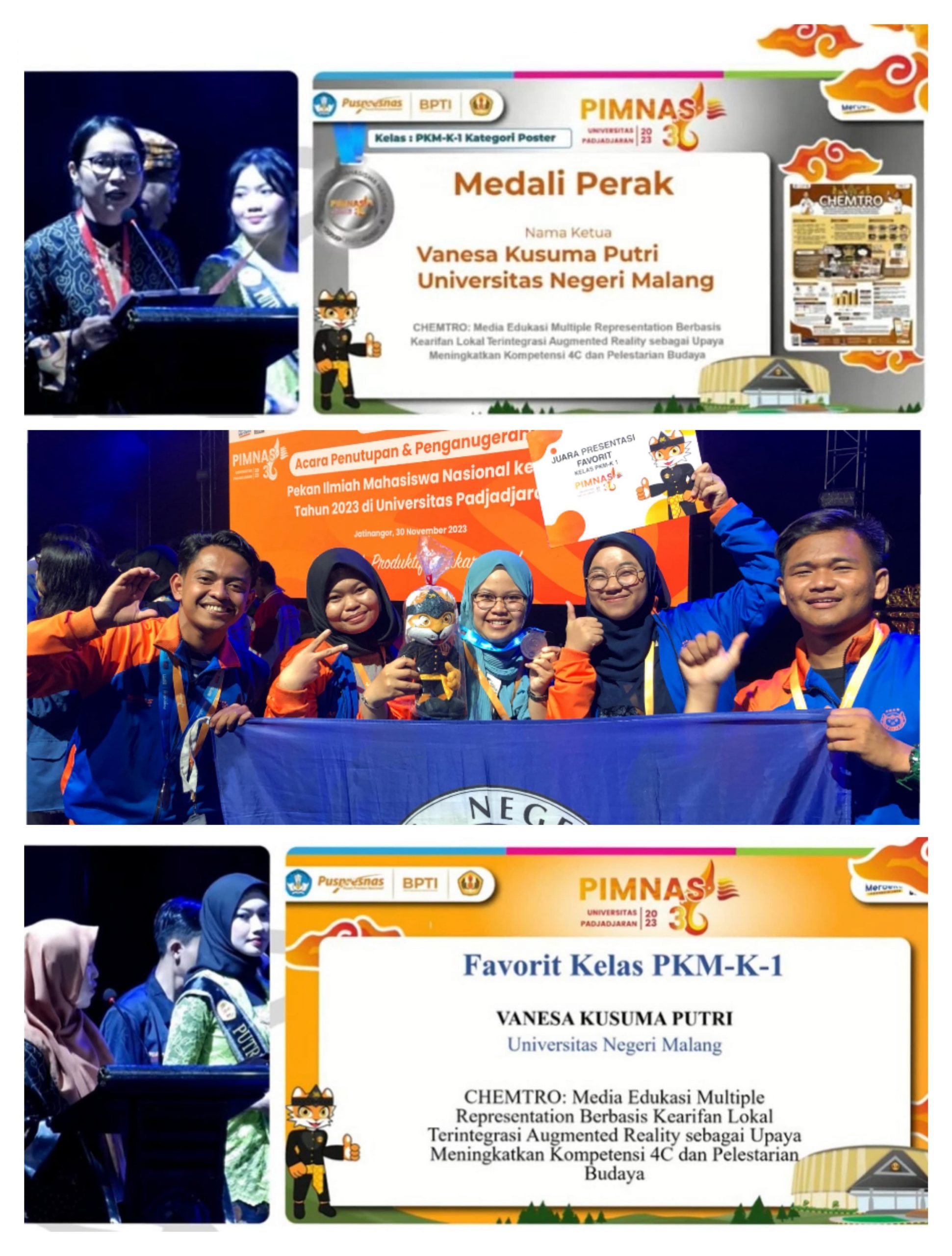 Tim CHEMTRO UM Raih Medali Perak dan Favorit Pimnas 2023