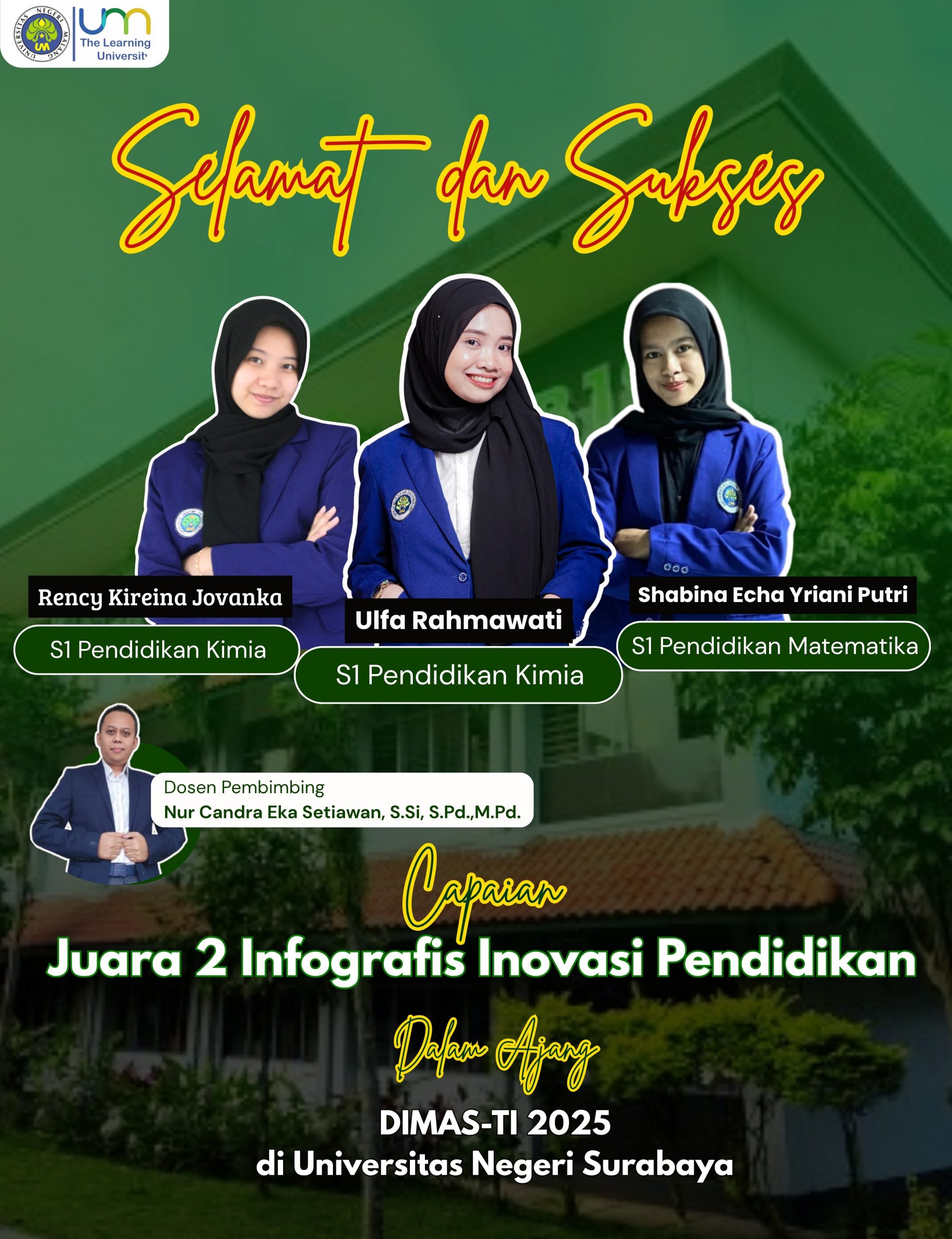 Tim GREATCHEM menjuarai Lomba DIMAS-TI 2025